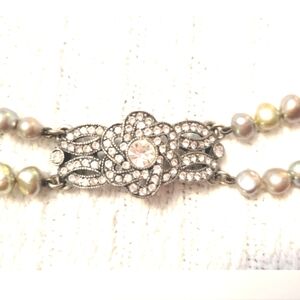 Haley Hill Bracelet, Tagged, Intricate Design w/Pearls & Crystals, Silver NEW!!!